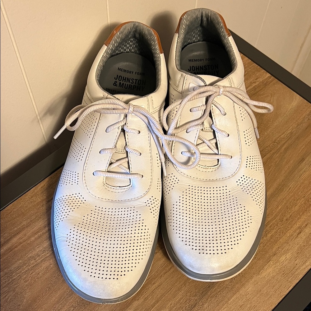 Johnston & Murphy White Men's Sneakers